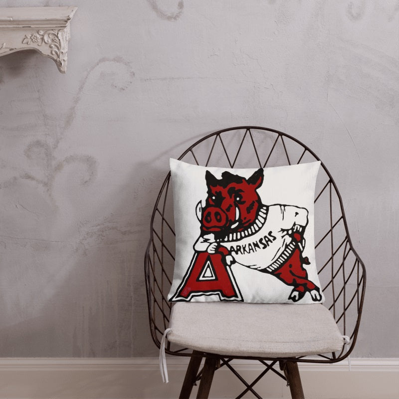 Arkansas Razorbacks 1955 Booster Club Throw Pillow - noveltees.com