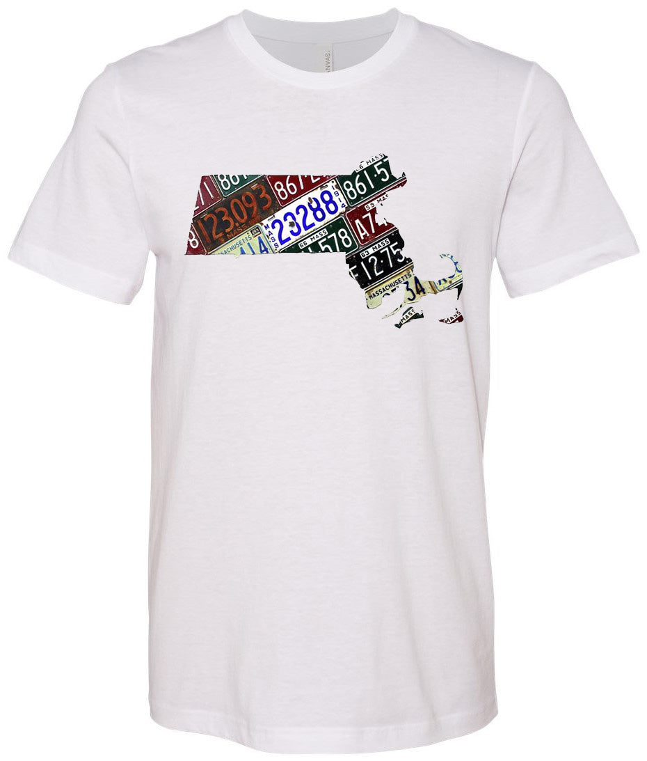 Massachusetts Hometown License Plate Graphic Tee