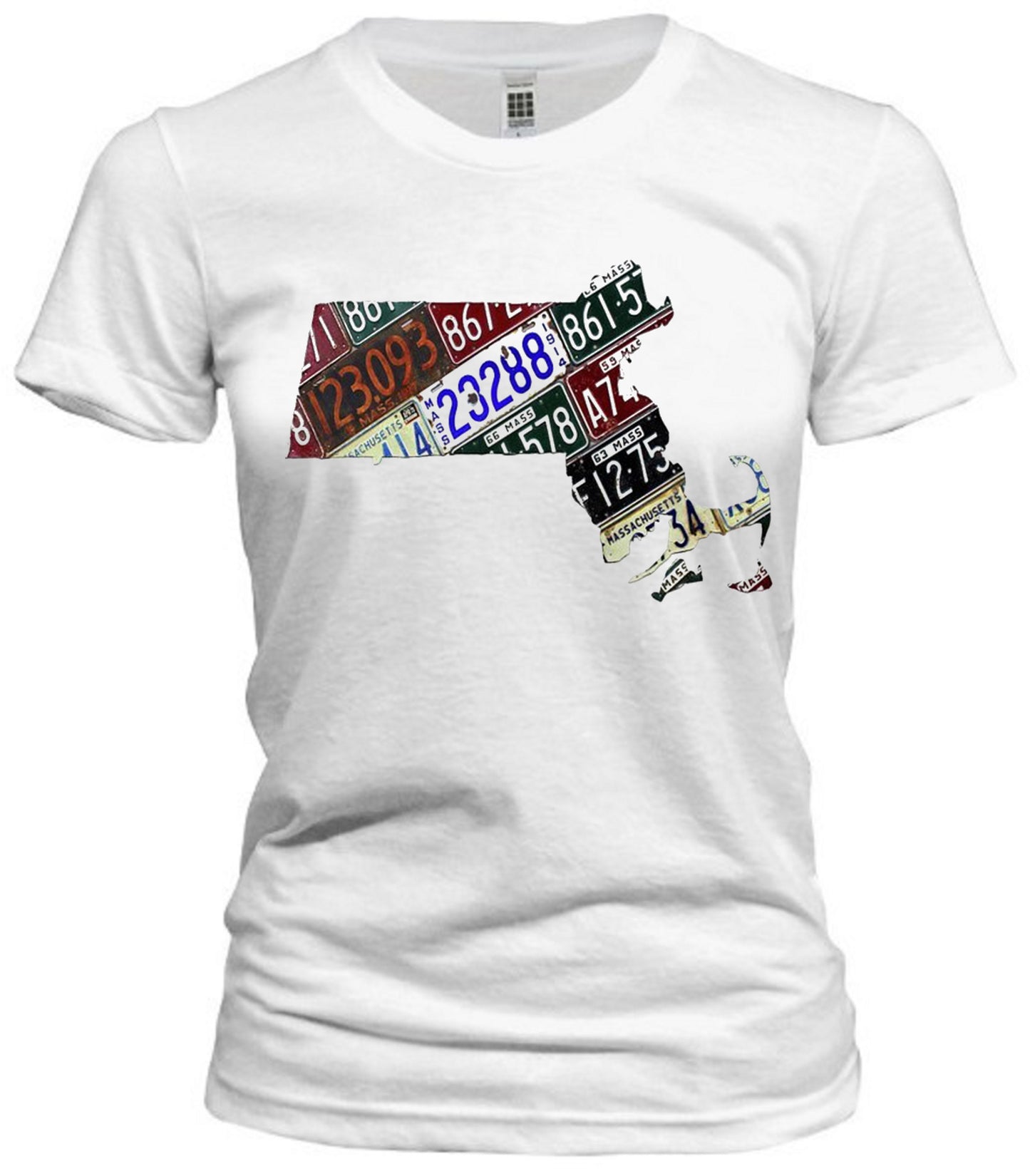 Massachusetts Hometown License Plate Graphic Tee