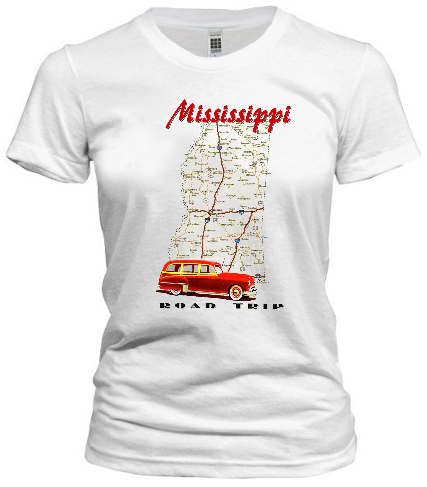 Mississippi Road Trip Hometown Tee
