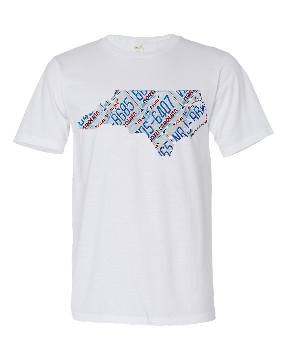 North Carolina Vintage License Plate Graphic Logo Tee
