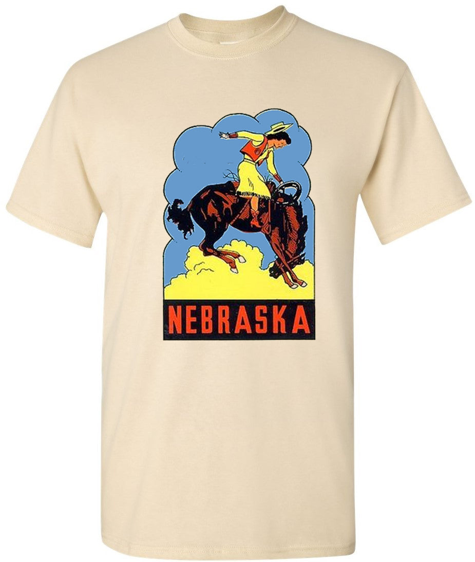 Vintage Nebraska Cowgirl Hometown Tee