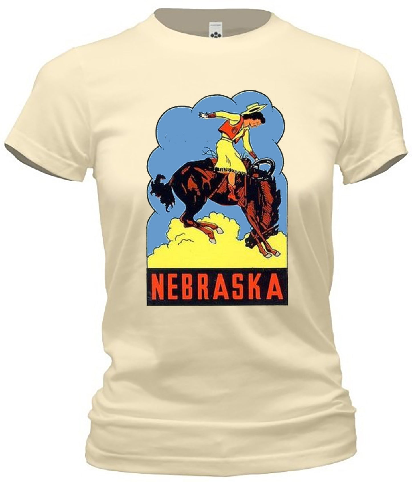 Vintage Nebraska Cowgirl Hometown Tee