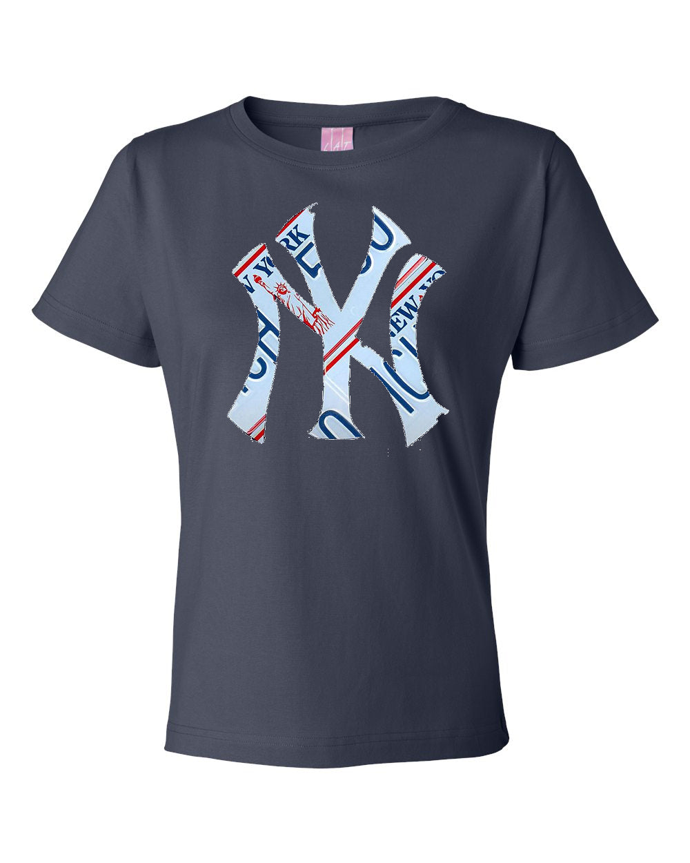 New York License Plate Graphic Logo Tee