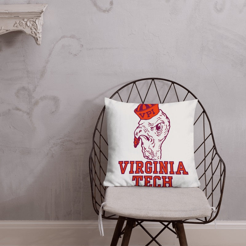 Virginia Tech Retro Throw Pillow - noveltees.com