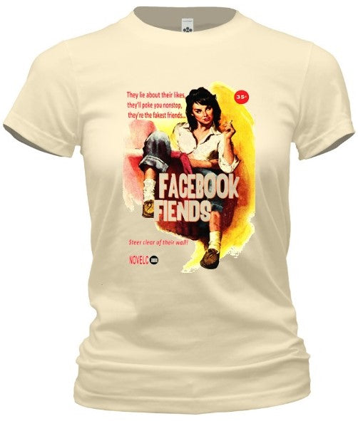 Retro Pulp Fiction Facebook Fiends Tee - noveltees.com