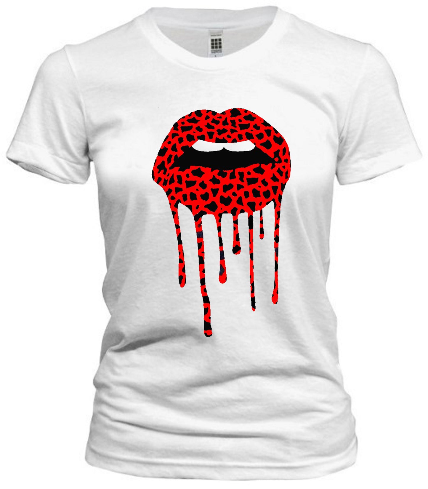 Lip Print Graphic Tee - noveltees.com