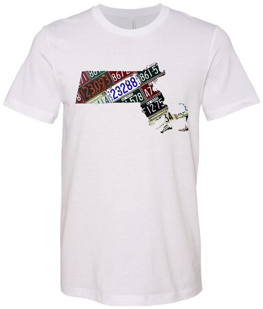 Massachusetts Hometown License Plate Graphic Tee