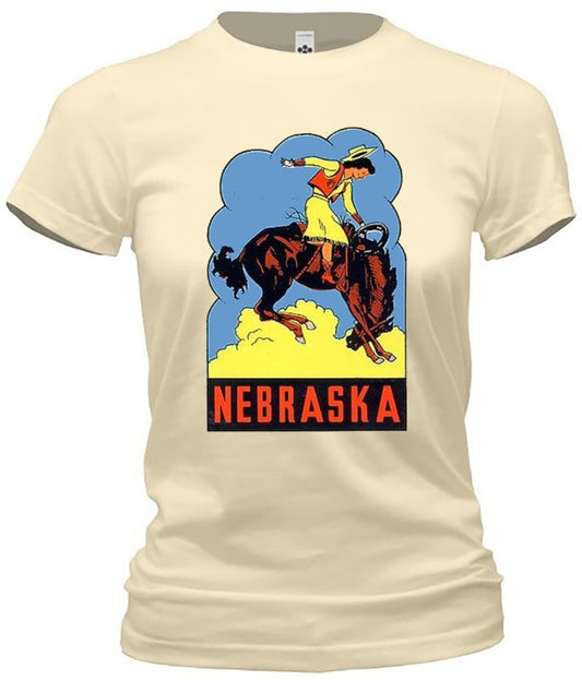 Vintage Nebraska Cowgirl Hometown Tee